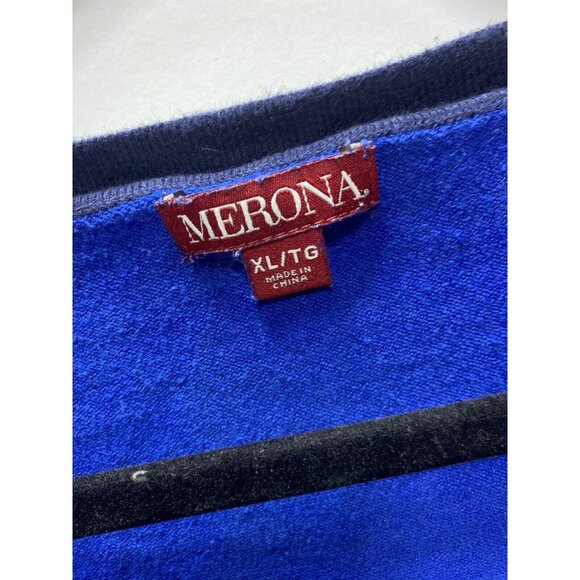Merona XL Blue Cotton V-Neck Button Cardigan *READ* - Picture 2 of 9